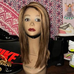 Human hair lace front wig